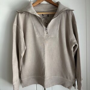 C&C California Men's Tan Zip-Up Sweater